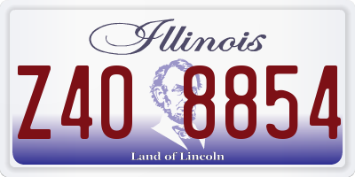 IL license plate Z408854