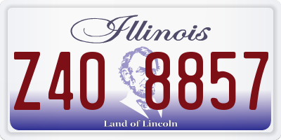 IL license plate Z408857