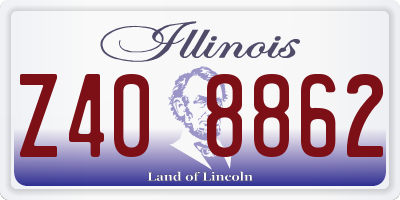 IL license plate Z408862
