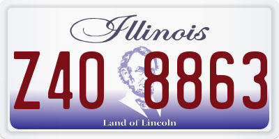 IL license plate Z408863