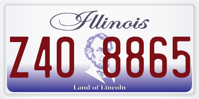 IL license plate Z408865