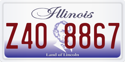 IL license plate Z408867