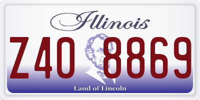 IL license plate Z408869