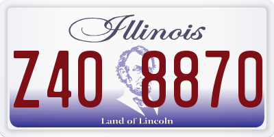 IL license plate Z408870