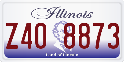 IL license plate Z408873
