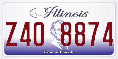 IL license plate Z408874
