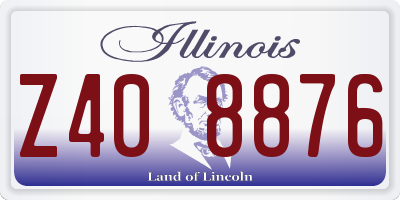 IL license plate Z408876