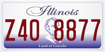 IL license plate Z408877