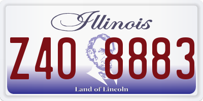 IL license plate Z408883