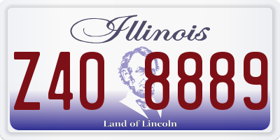 IL license plate Z408889