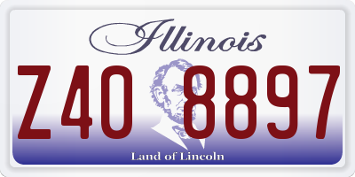 IL license plate Z408897