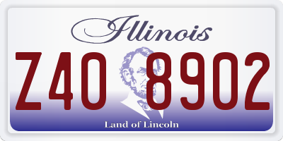 IL license plate Z408902
