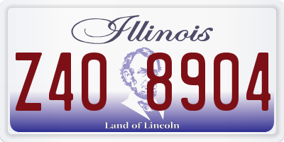 IL license plate Z408904