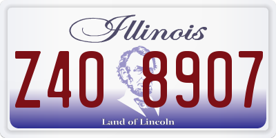 IL license plate Z408907