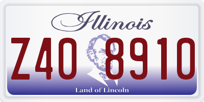 IL license plate Z408910