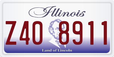 IL license plate Z408911