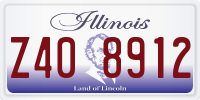 IL license plate Z408912