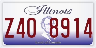 IL license plate Z408914