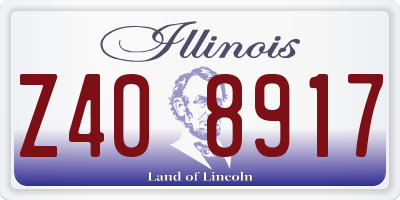 IL license plate Z408917