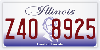 IL license plate Z408925