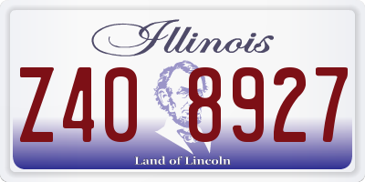 IL license plate Z408927