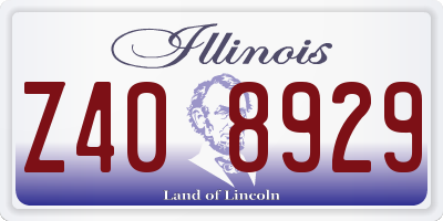 IL license plate Z408929