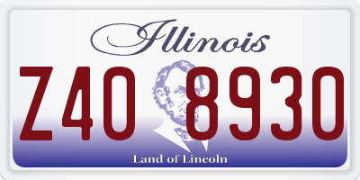 IL license plate Z408930
