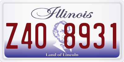 IL license plate Z408931