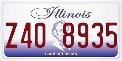 IL license plate Z408935