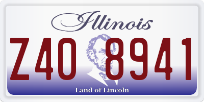 IL license plate Z408941