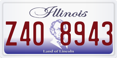 IL license plate Z408943
