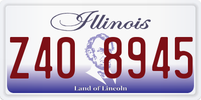 IL license plate Z408945