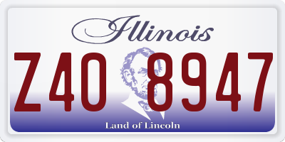 IL license plate Z408947