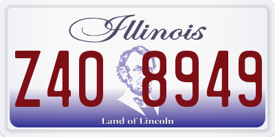 IL license plate Z408949