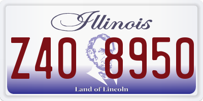 IL license plate Z408950