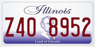 IL license plate Z408952