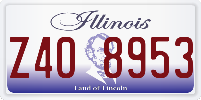 IL license plate Z408953