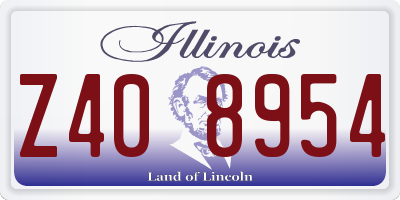 IL license plate Z408954