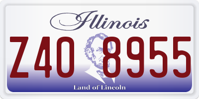 IL license plate Z408955