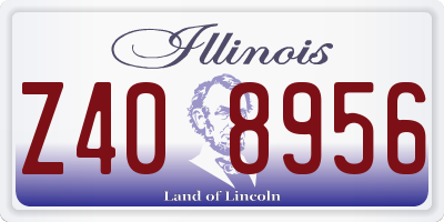 IL license plate Z408956