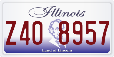 IL license plate Z408957