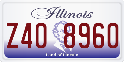 IL license plate Z408960