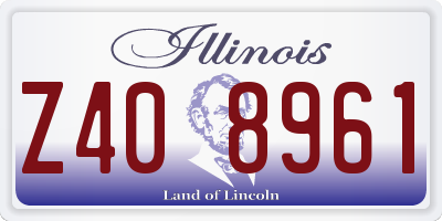 IL license plate Z408961