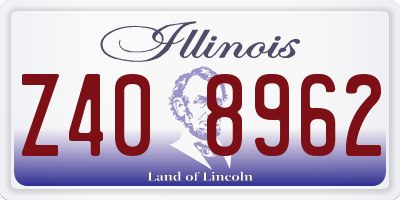 IL license plate Z408962