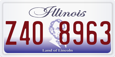 IL license plate Z408963