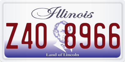 IL license plate Z408966