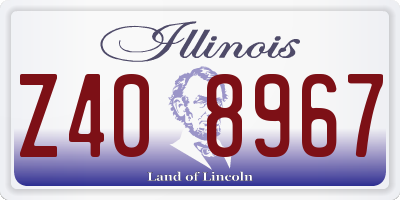 IL license plate Z408967