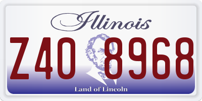 IL license plate Z408968