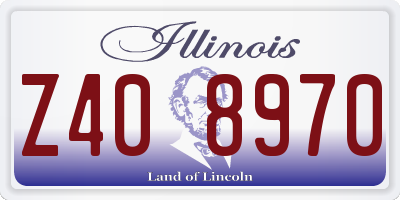 IL license plate Z408970