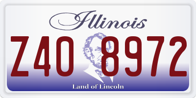 IL license plate Z408972